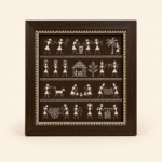 Handcrafted Warli Tribal Wall Painting (Premium Wooden Frame)