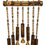 Handmade Bamboo Wind Chime with Brass Bells – Bastar Tribal Handcrafted Hanging Decor